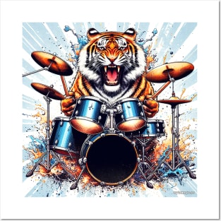 Tiger Drumming Posters and Art